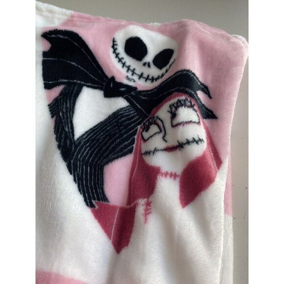 Nightmare Before Christmas Pink Heart Valentines Jack Sally Throw Blanket 50X70” - Picture 5 of 12